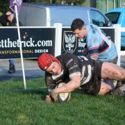 A try for the Eagles in a match that saw Falmouth ultimately defeated