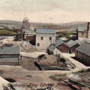 A 1906 postcard showing the King Edward Mine headframe (Pic: King Edward Mine Museum)