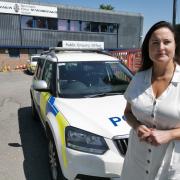 Alison Hernandez at Barnstaple Police Station. Image: PCC