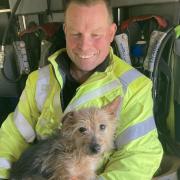 Firefighter James Trounson has adopted a dog found next to its owner