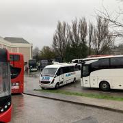 A bus 'free for all' in Truro coach park during busy panto season