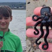 Liutauras, 13, recently found the ‘holy grail’ of Lego pieces in Cornwall - an octopus