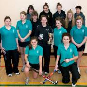 Head of PE Kathryn Barbary-Redd (left) with Truro High’s successful Under 16 and Under 18 Hockey teams
