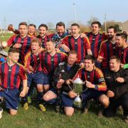 Wendron United celebrate their Combination League Cup success