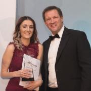 - Apprentice of the Year and Hair and Beauty Apprentice of the Year in 2017 Shannon O Regan with Martin Tucker, Director of Operations at Truro and Penwith College.