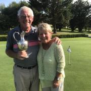 George and Rachel Curnow, who won the Jimmy Tarbuck mixed pairs at Falmouth Golf Club on Sunday