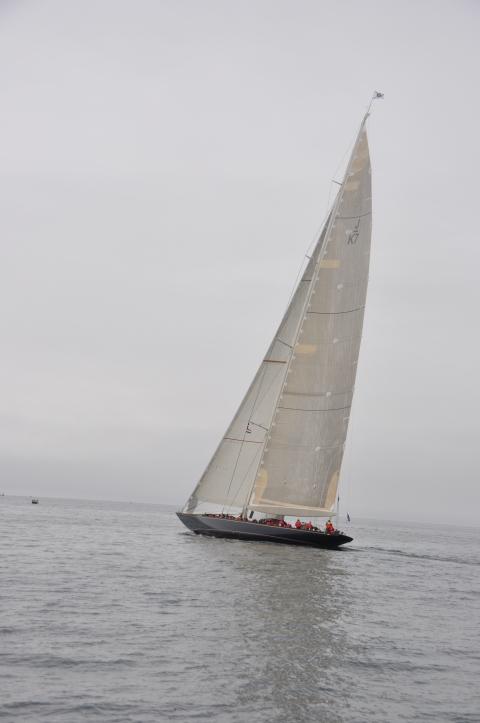 J Class yachts race in Falmouth Bay