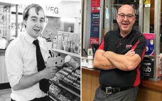 Gary Walters was the UK's youngest postmaster at 18 and is now celebrating 40 years at Menheniot Post Office in Cornwall