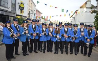 Helston Town Band at Flora Day 2024