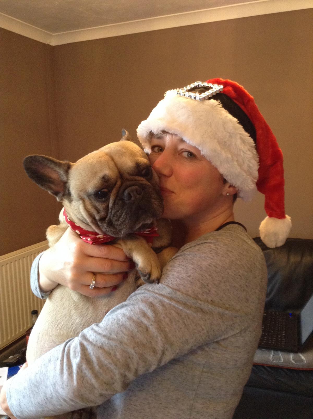 Xena the frenchie with her mum Carmen