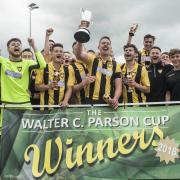 Falmouth Town beat Tavistock to win the competition in the 2017-18 season. Picture: Colin Higgs.