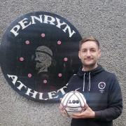 Penryn Athletic Manager Harry Pope celebrating 100 games at the helm.