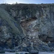 St Agnes Coastguard were called out to the rockfall yesterday afternoon