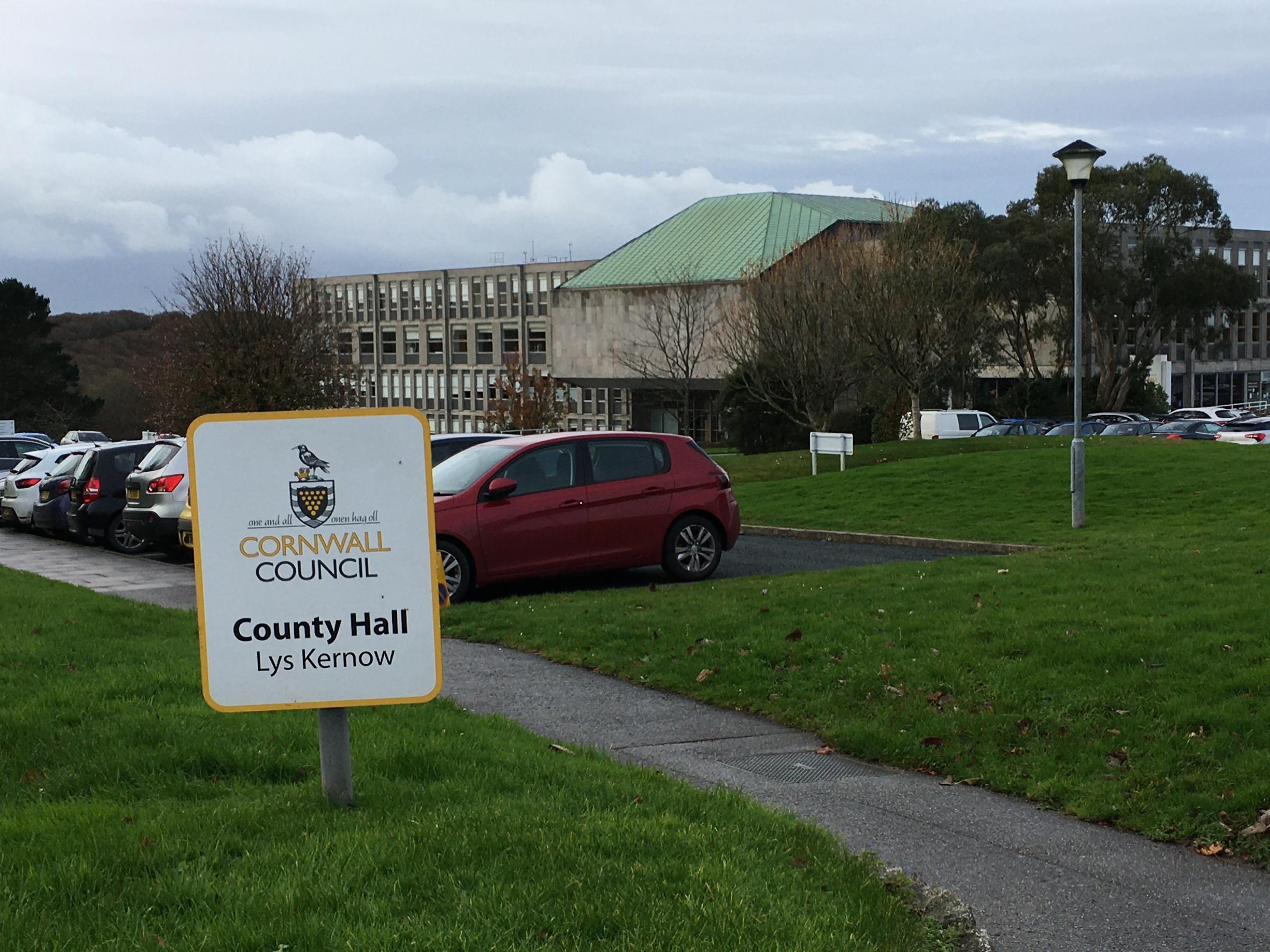 Cornwall Council, County Hall, Truro (Image: Richard Whitehouse/LDRS)