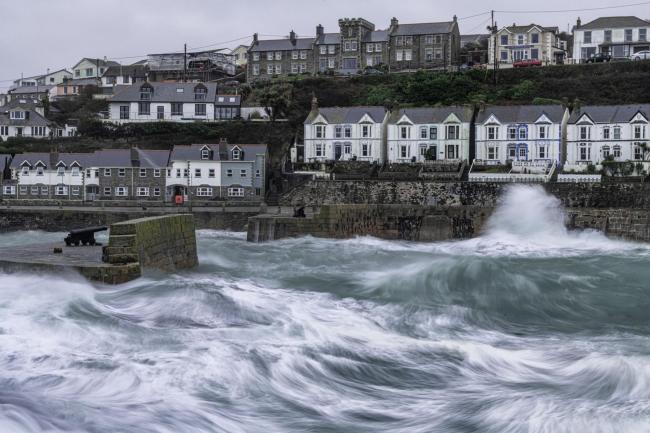Porthleven is a popular area for wave watchers - but coastguards have warned to stay safe