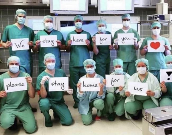 Doctors and nurses make their message clear.