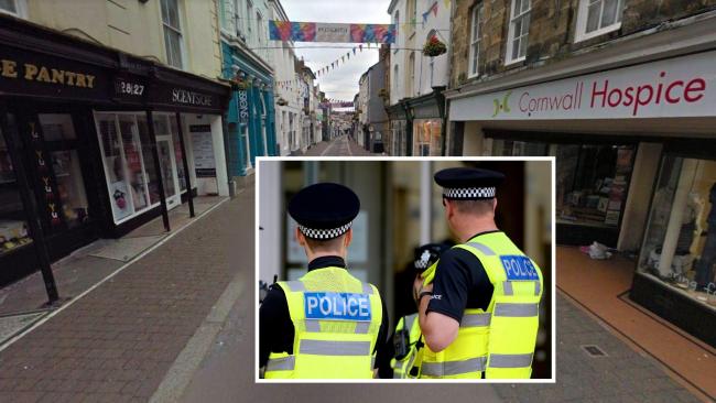 Police were in Falmouth's Church Street early Sunday in one of 'multiple' calls