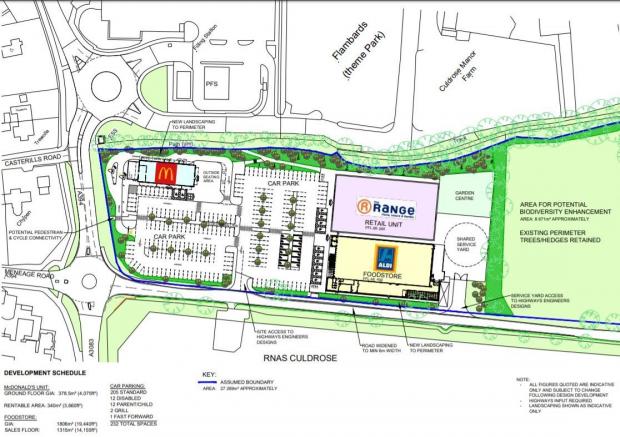 Falmouth Packet: The proposed site plan for Hospital Cross