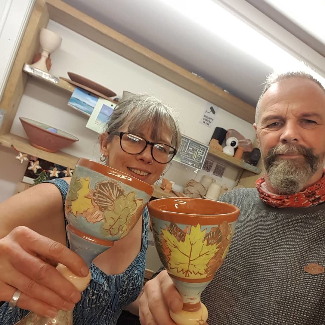 Ceramicists Tessa Collett and Ady Barker