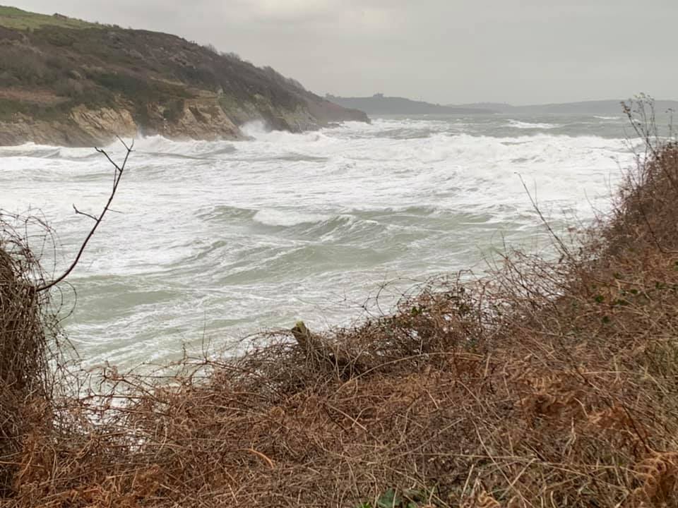 A heavy sea at Maenporth Picture: Jane Stanley