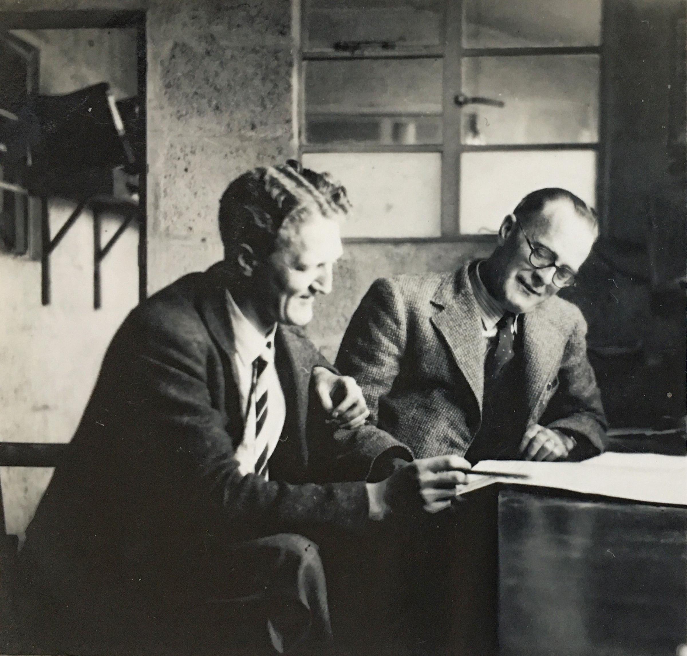 Laing staff in their office during the construction of RNAS Culdrose