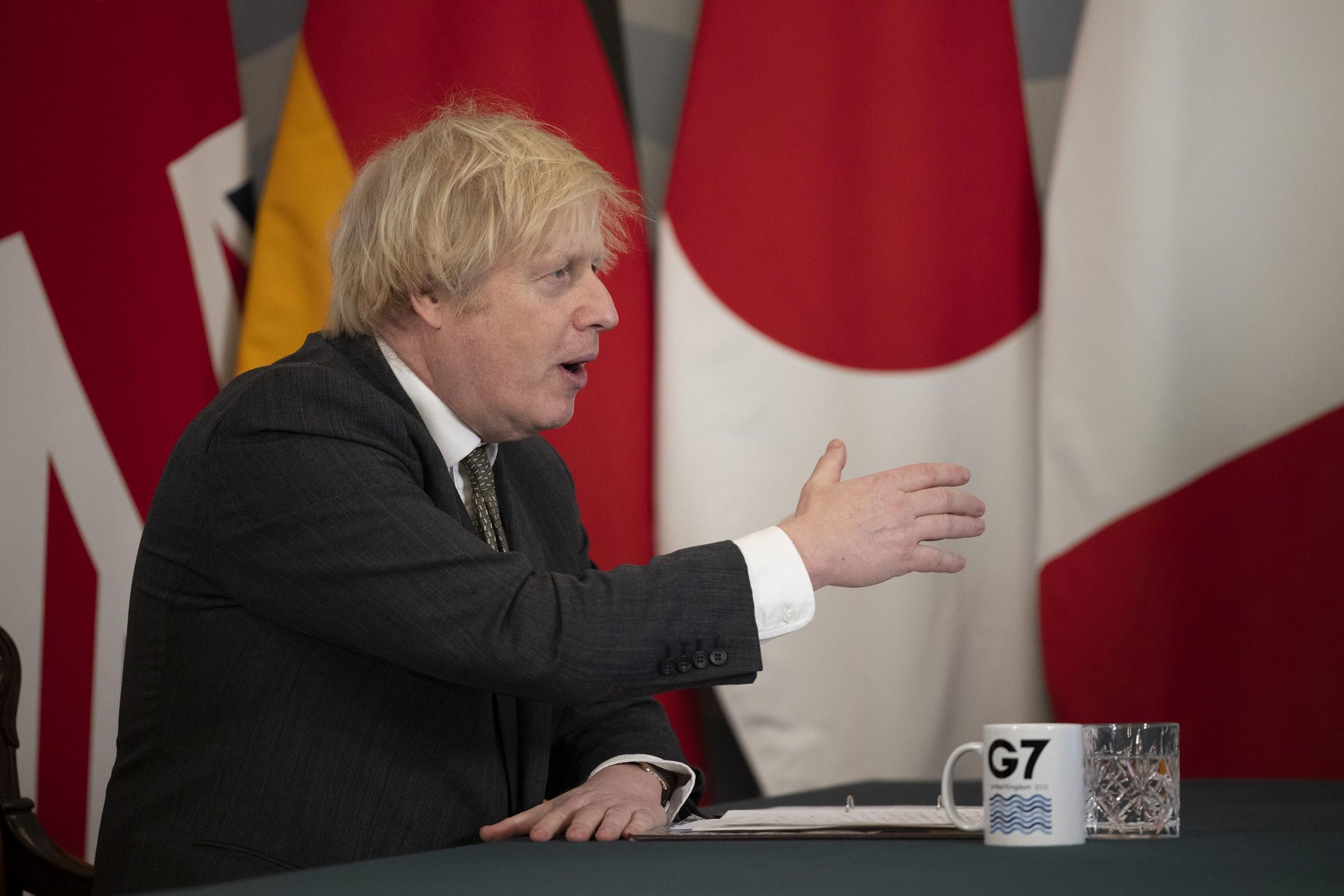 Prime minister Boris Johnson holds a G7 video call Picture: Simon Dawson / No10 Downing Street