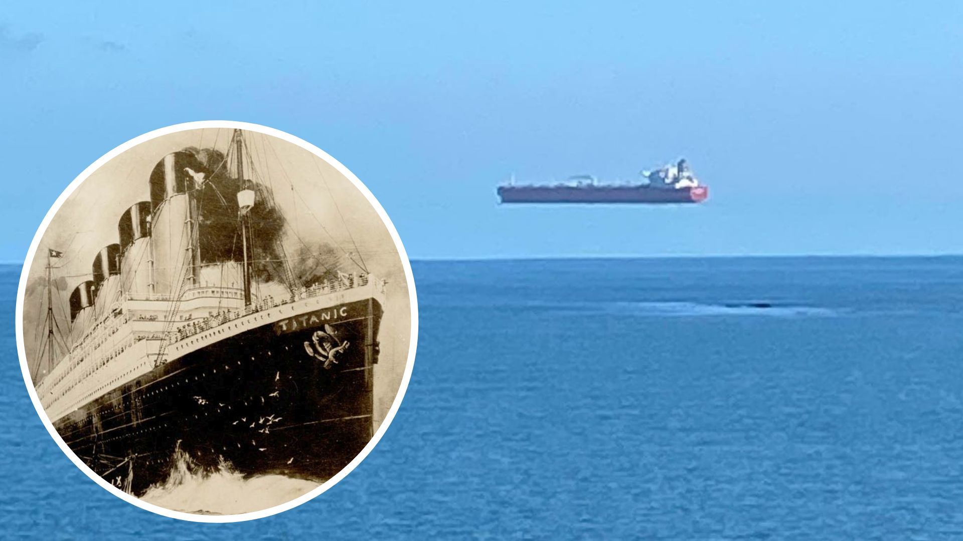 Hovering Ship In Cornwall Illusion Behind Titanic Sinking Falmouth Packet