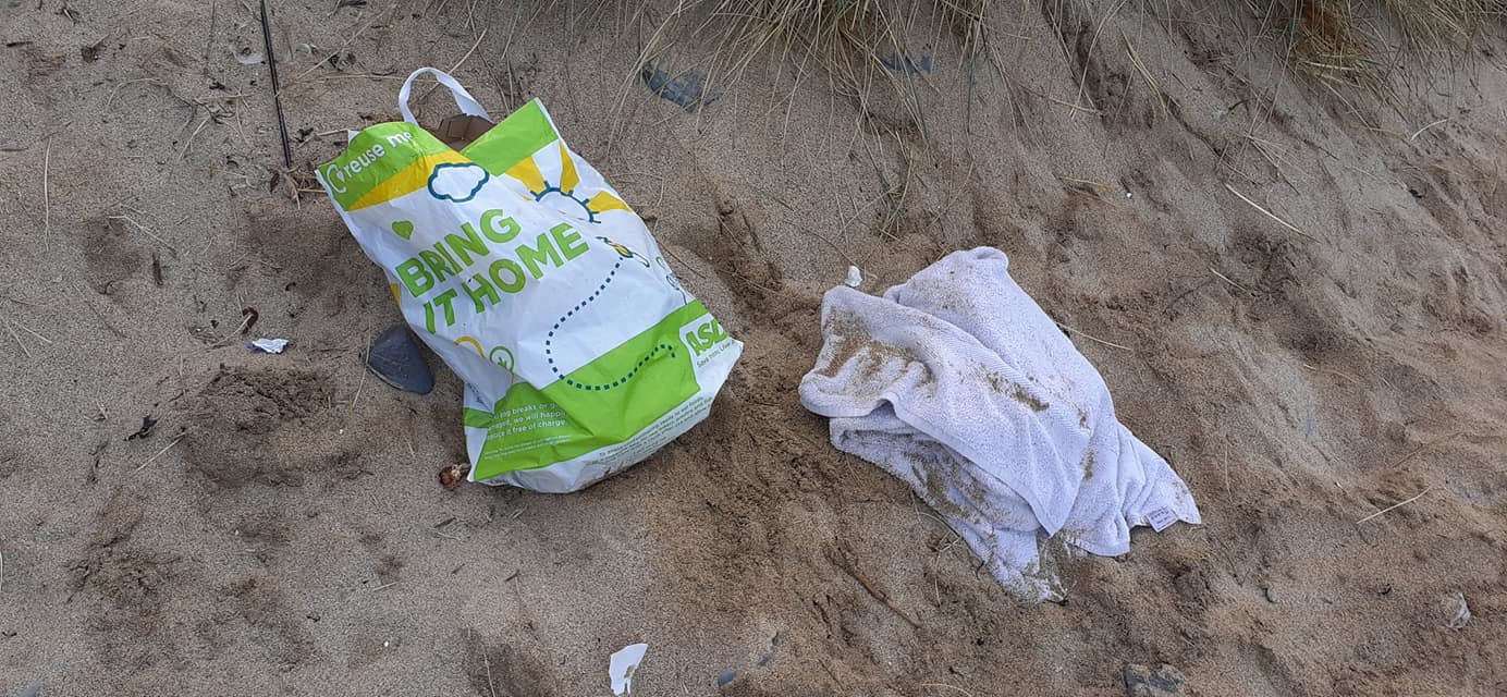 Rubbish left at Poldhu Beach by visitors. Picture Rich Mulryne