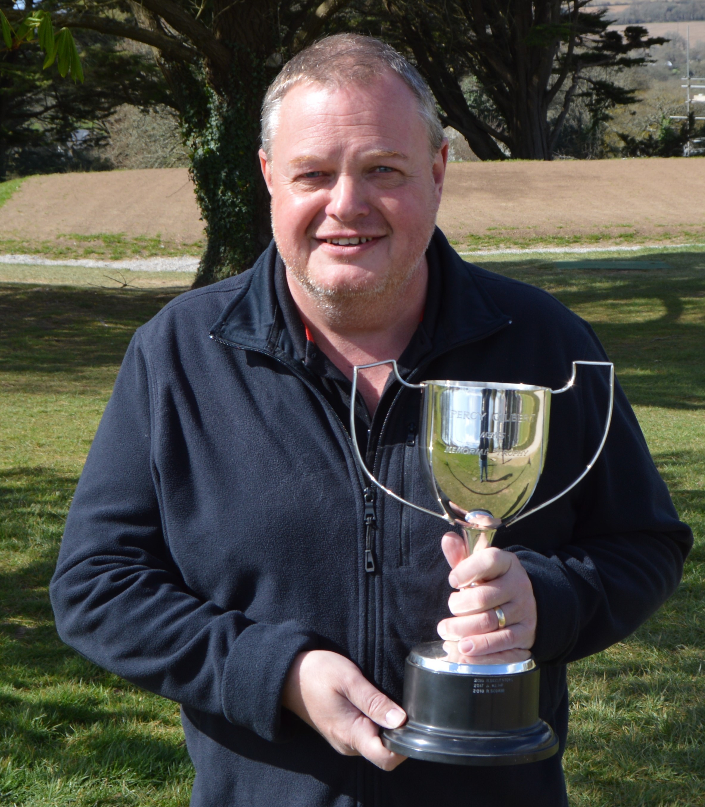 Chris Scarborough with the Percy Gilbert Cup