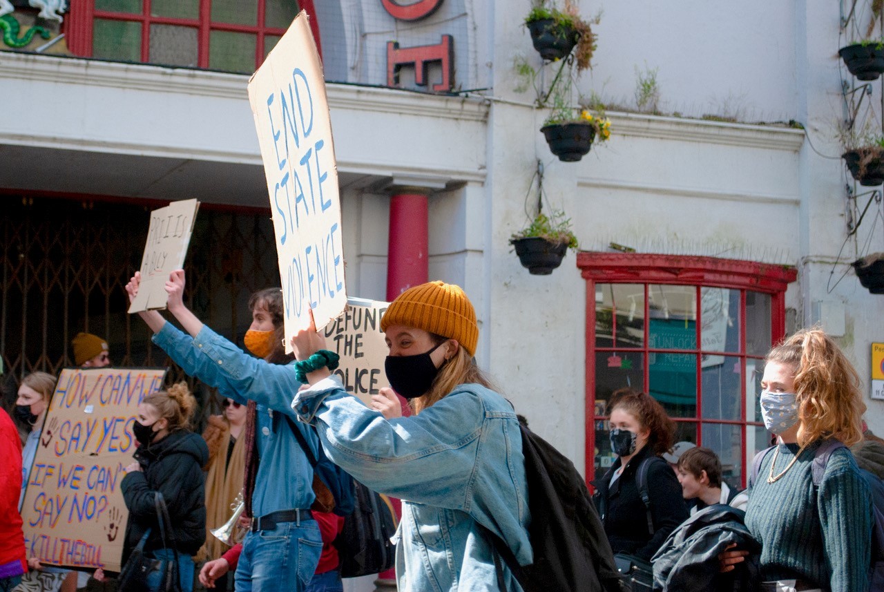 Kill the Bill march in Falmouth. Picture Fraser Peebles