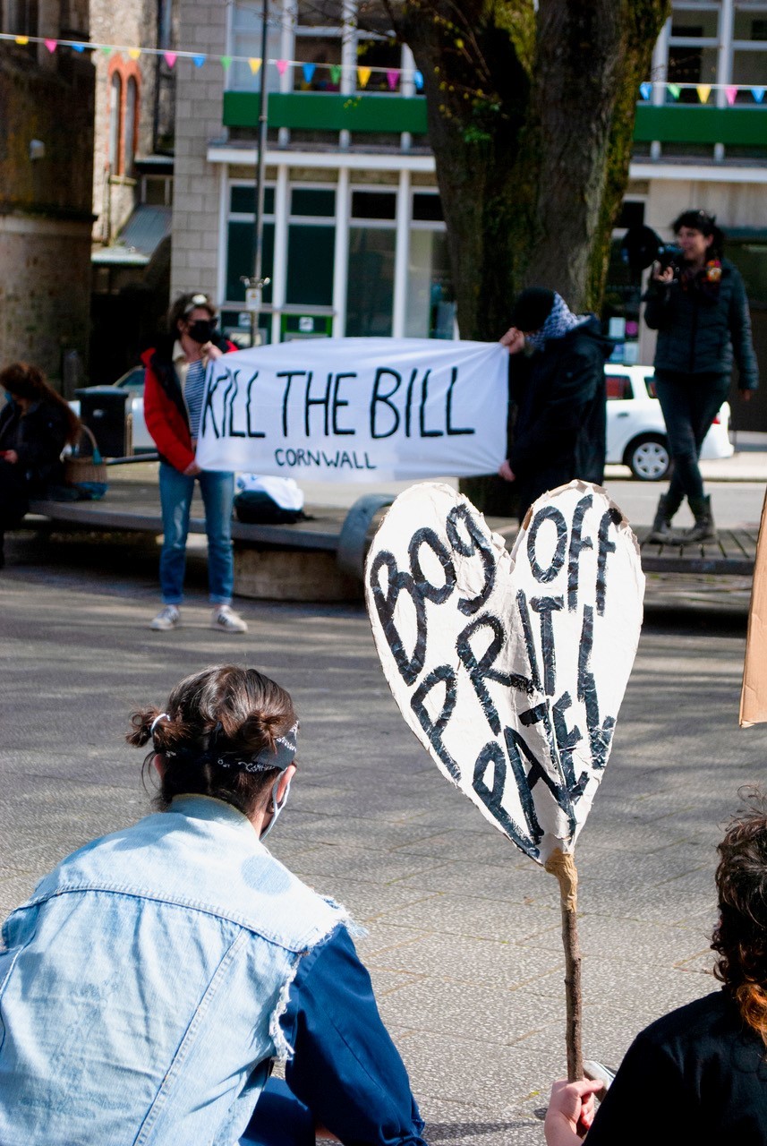 Kill the Bill march in Falmouth. Picture Fraser Peebles