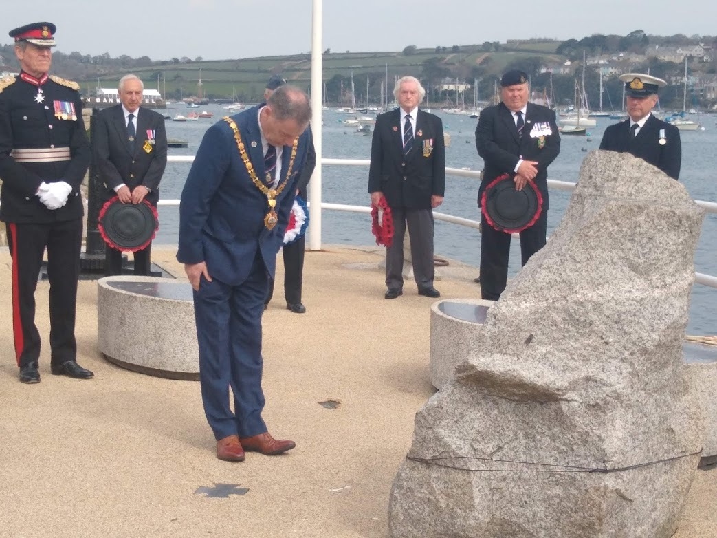 Falmouth mayor Steve Eva, St Nazaire commemoration