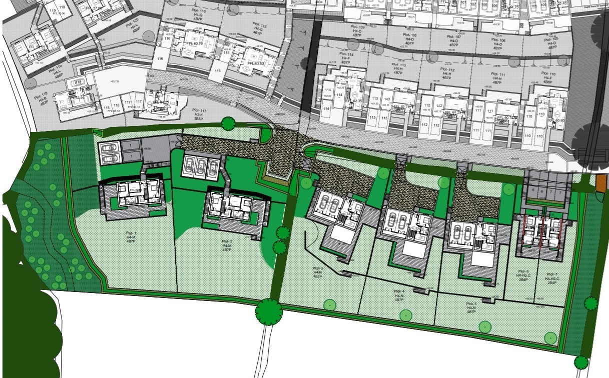 An application has gone in to build seven new homes at the site
