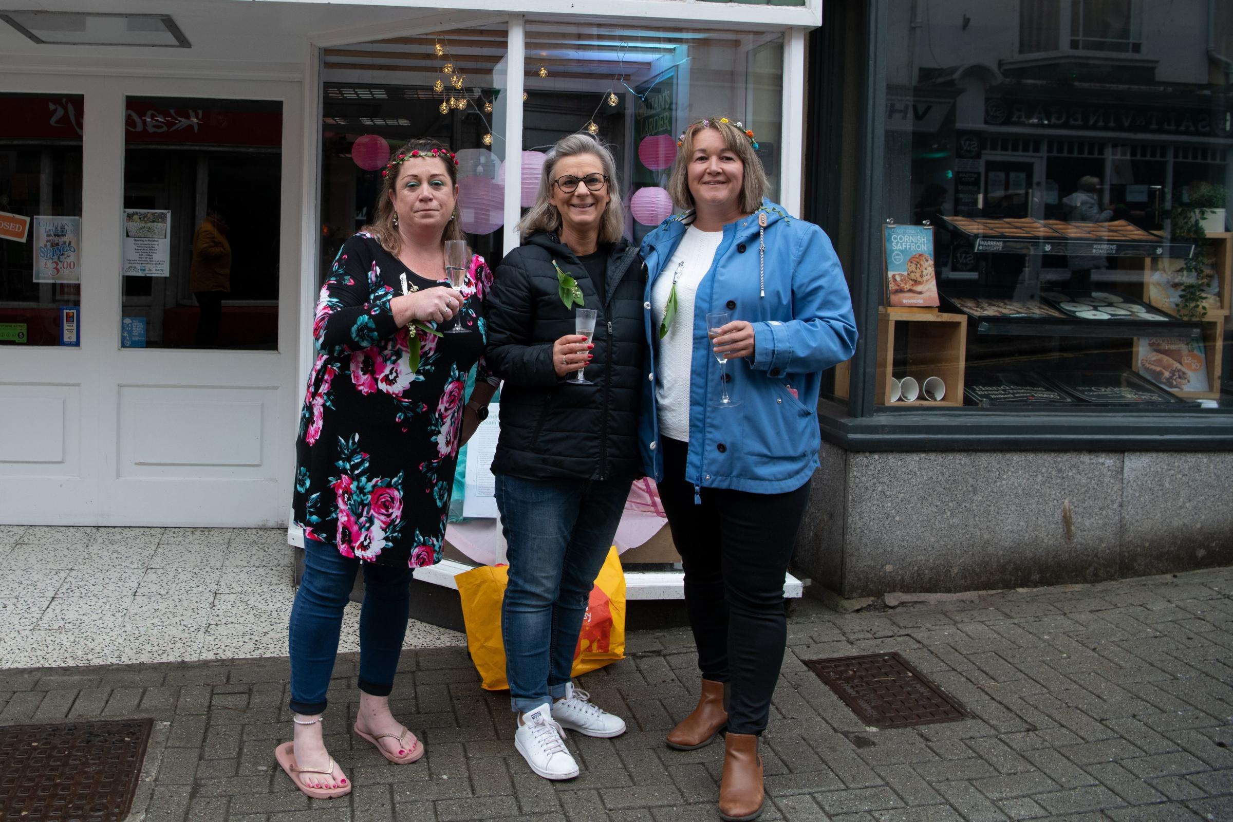 Lisa De Bargeton, Clare OHare and Julie Veneer Beard met as a trio in town to enjoy a drink together. Picture: Kathy White