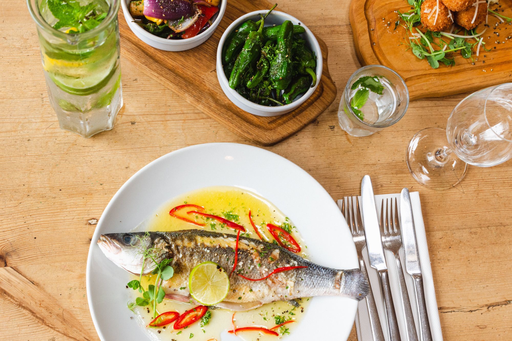 The Mediterranean-inspired menu at Amélie majors on locally-caught fish and seafood Picture: Tom Meldrum
