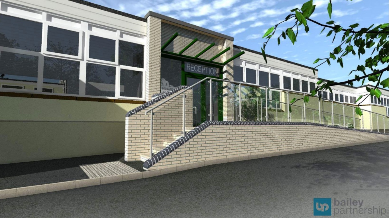 Artist\s impressions of the new teaching block planned for Perranporth Primary School (Image: Bailey Partnership)