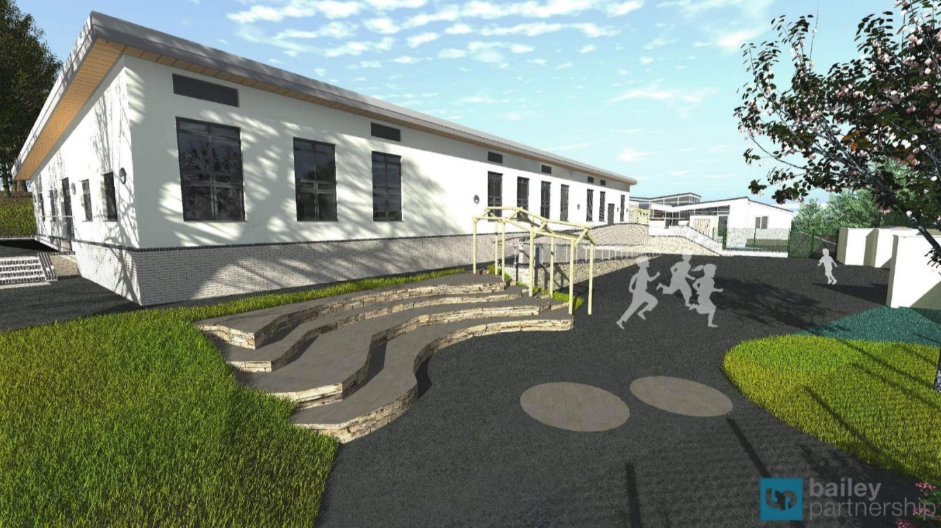 Artist\s impressions of the new teaching block planned for Perranporth Primary School (Image: Bailey Partnership)