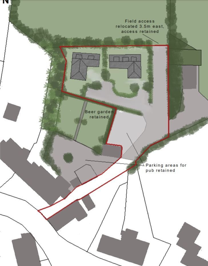 An indicative site plan for the proposed bungalows, on the Cornwall Council website. Picture: Enhance Land & Planning