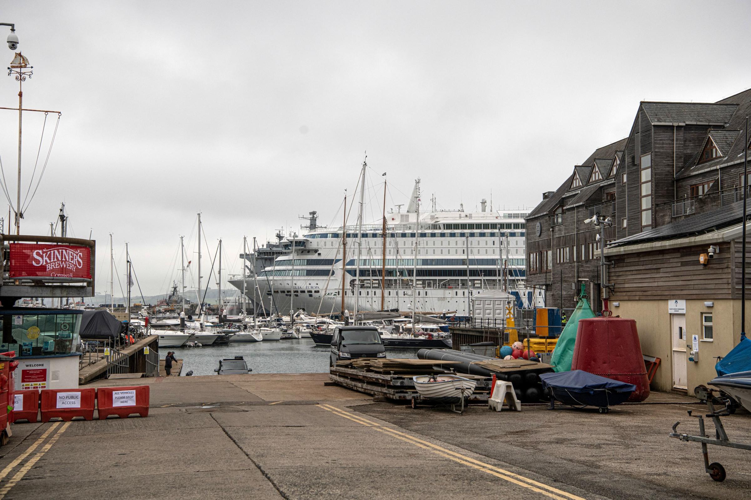 The ferry will be moored at Falmouth Docks for ten days