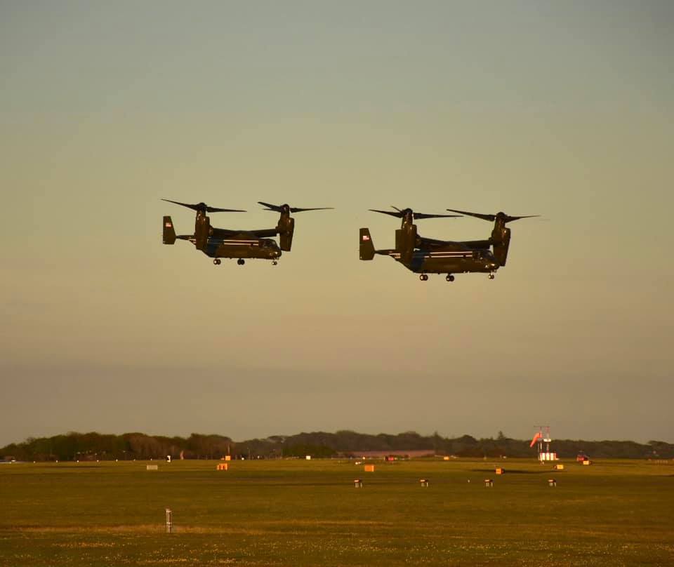 Two Bell Boeing V-22 Ospreys in flight at Culdrose. Picture: Carl Plaister/Packet Camera Club