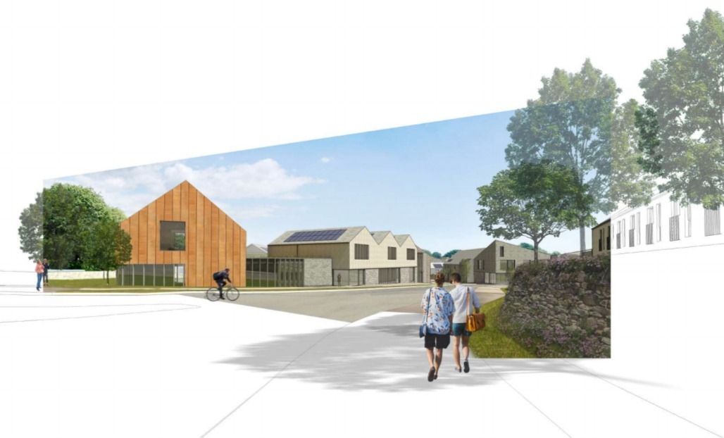 CGI of the commercial area of the Penvose Student Village which is planned in Penryn