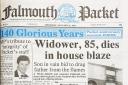 The front page of the Falmouth Packet from January 22 1995
