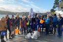 Keen and clean – volunteers show off their haul of rubbish collected at Helford Passage using new kit supplied by Clean Cornwall