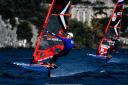 Finn windsurfing at Lake Garda. Picture: Martina Orsini/IQFoil International Games