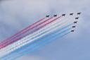 Red Arrows displays happening near Cornwall in July 2022 (PA)