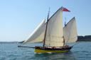“Our Boys”, a Looe lugger built in 1904, racing in Falmouth Classics in June 2022.