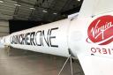 Virgin Orbit's LauncherOne rocket on display at Spaceport Cornwall before the failed launch