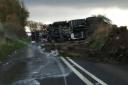 A Culdrose fire engine overturned on the Lizard road in December last year