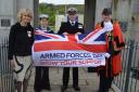 The Armed Forces Day flag came to Helston on Wednesday