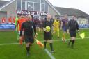 Match officials at Wendron FC's home game with Camelford